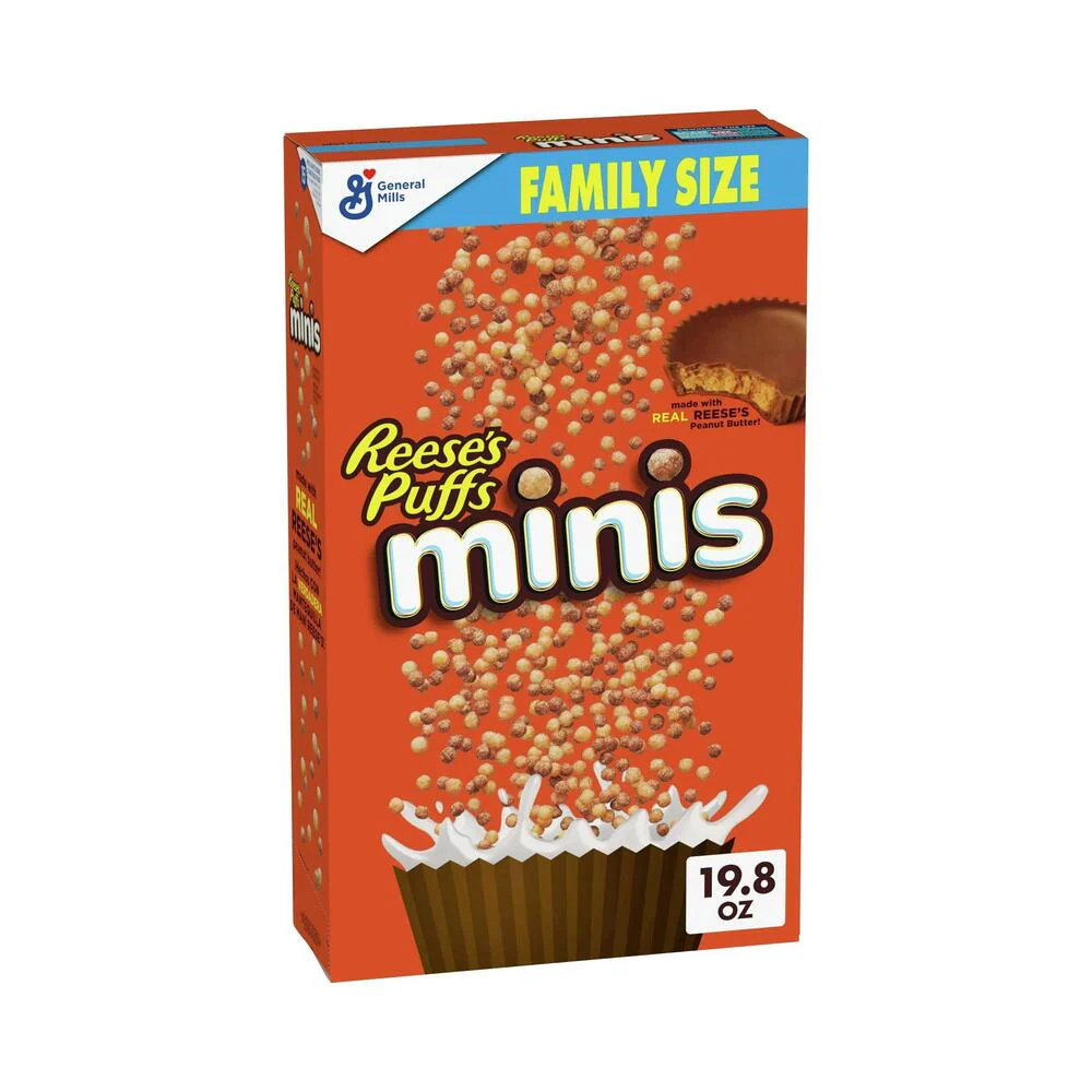 Reeses Puffs Minis Cereal Family Size 19.8oz (561g)