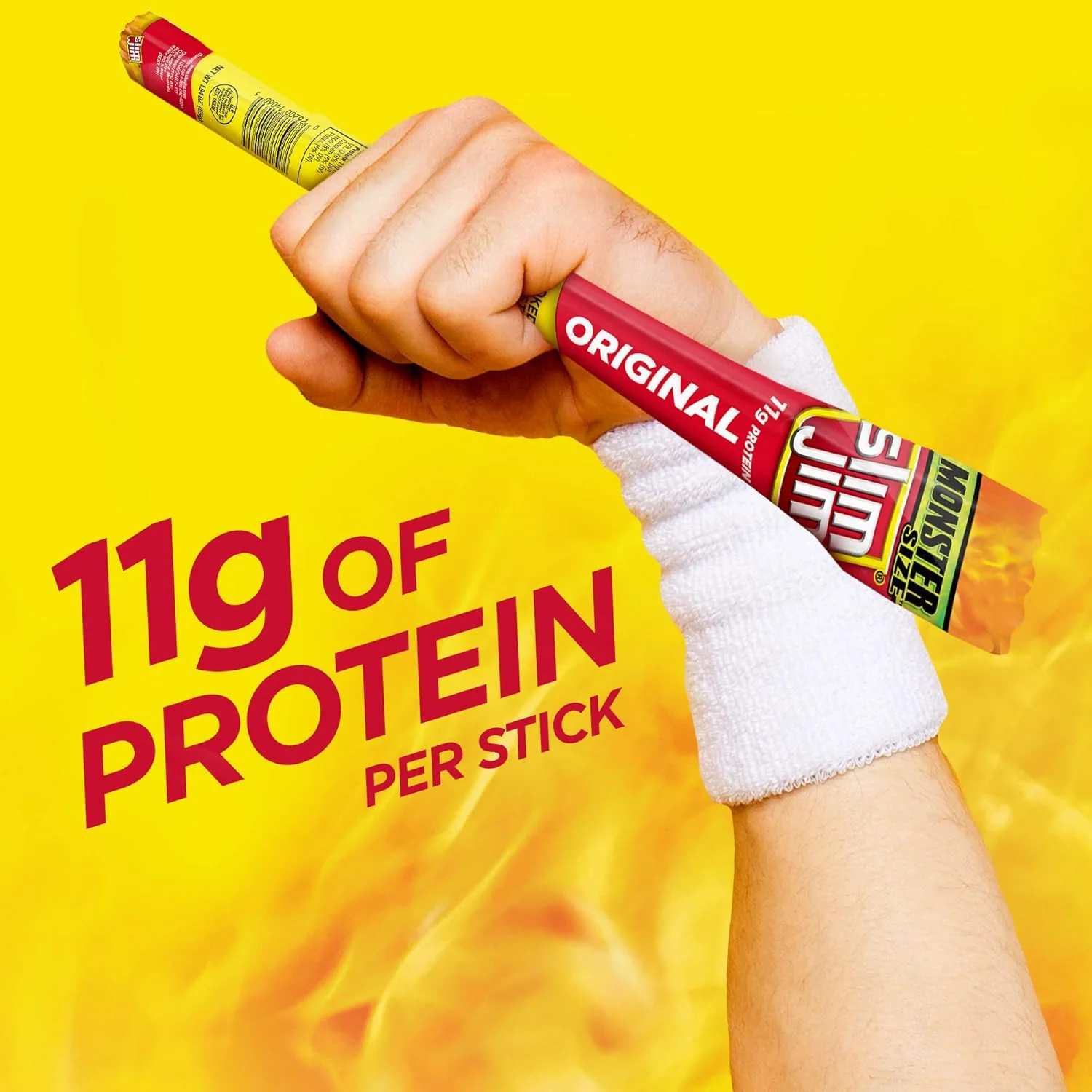Slim Jim Monster Smoked Meat Sticks, Original Flavor, High Protein, 1.94 oz - Image 3