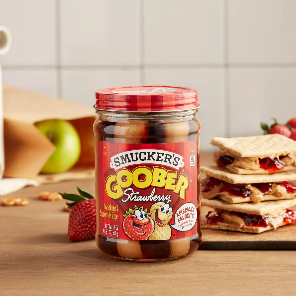 Smucker's Goober Strawberry Jelly & Peanut Butter 18oz (510g) - Image 2