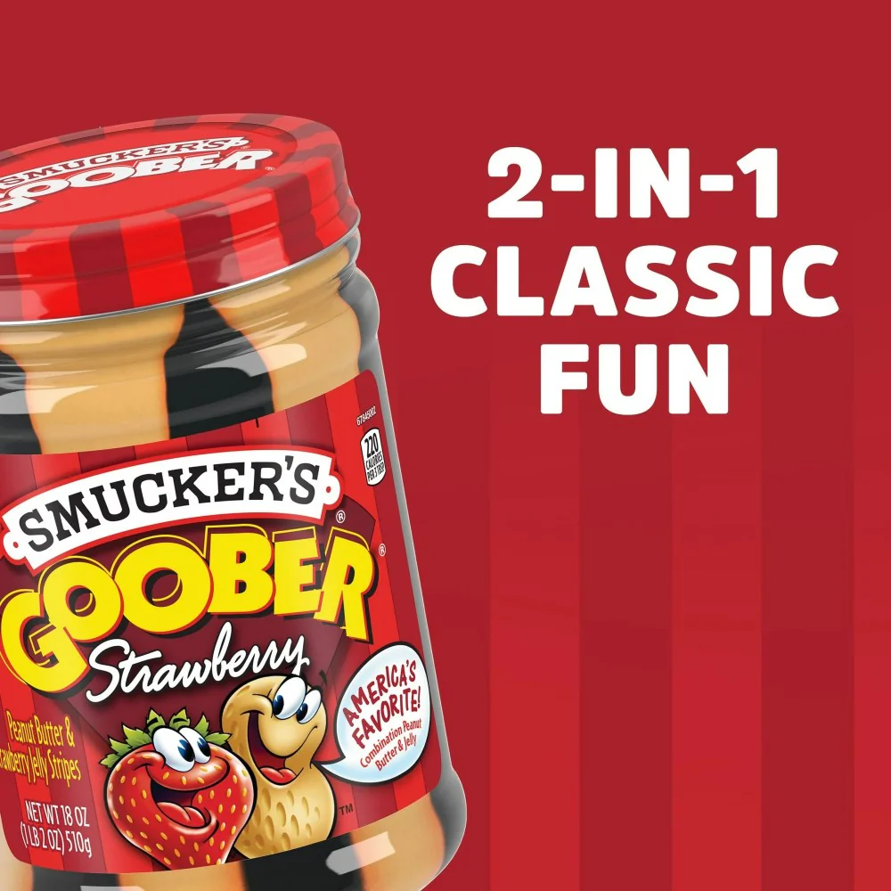 Smucker's Goober Strawberry Jelly & Peanut Butter 18oz (510g) - Image 3