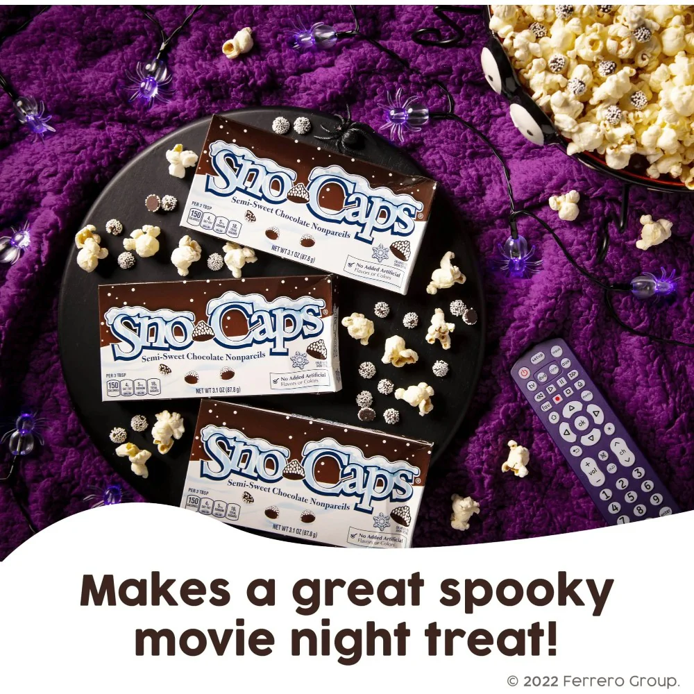 Sno-Caps, Semi-Sweet Chocolate Nonpareils Theater Box 3.1oz (87.8g) - Image 4