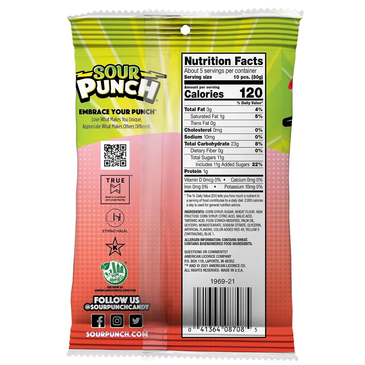 Sour Punch Bites Rad Reds 5oz (142g) - Image 6
