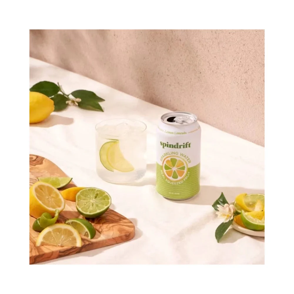 Spindrift Lemon Lime Flavoured Sparkling Water 12oz (355ml) - Image 4