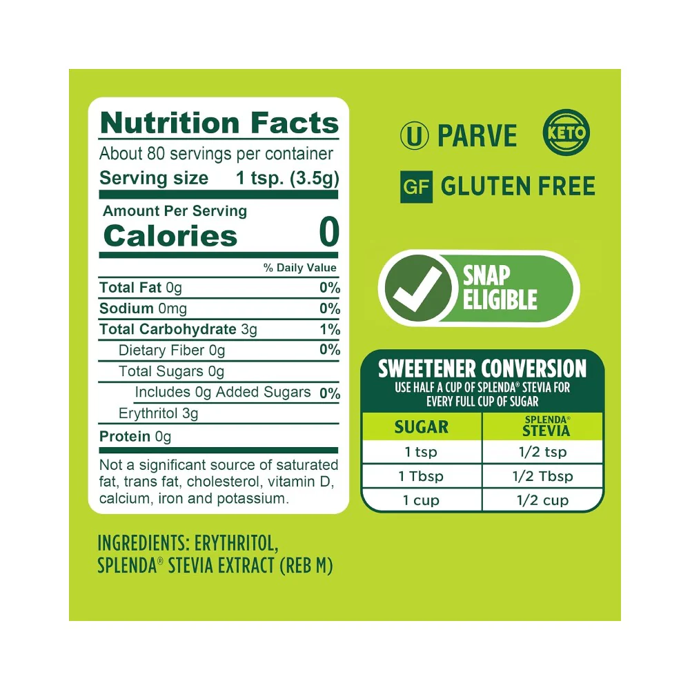 Splenda Stevia Jar No Calories - 9.8oz (280g) - Image 3