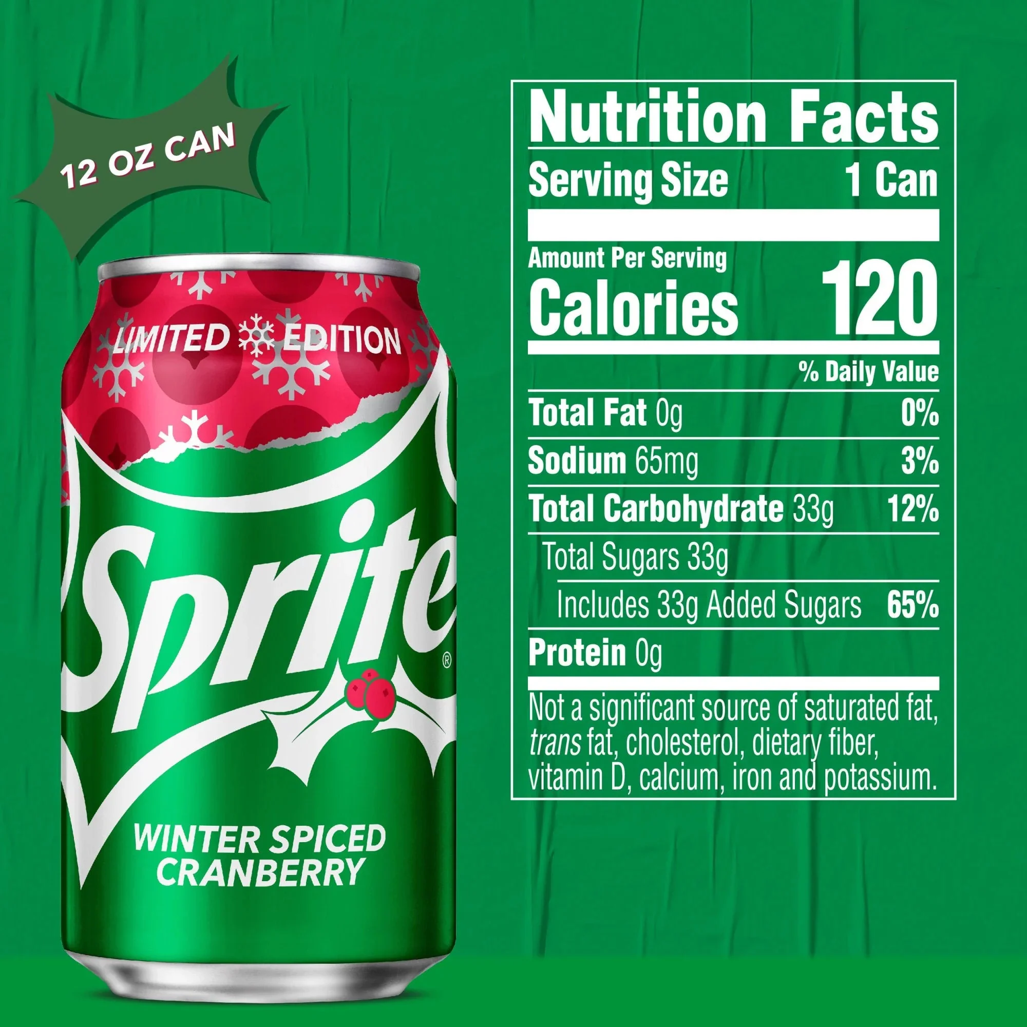 Sprite Winter Spiced Cranberry 12oz (355ml) - Image 2