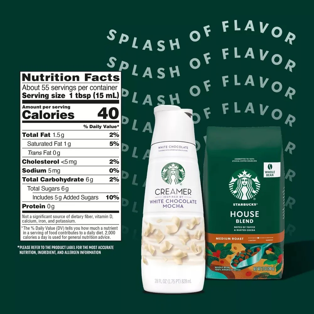 Starbucks Creamer White Chocolate Mocha 28oz (828ml) - Image 6