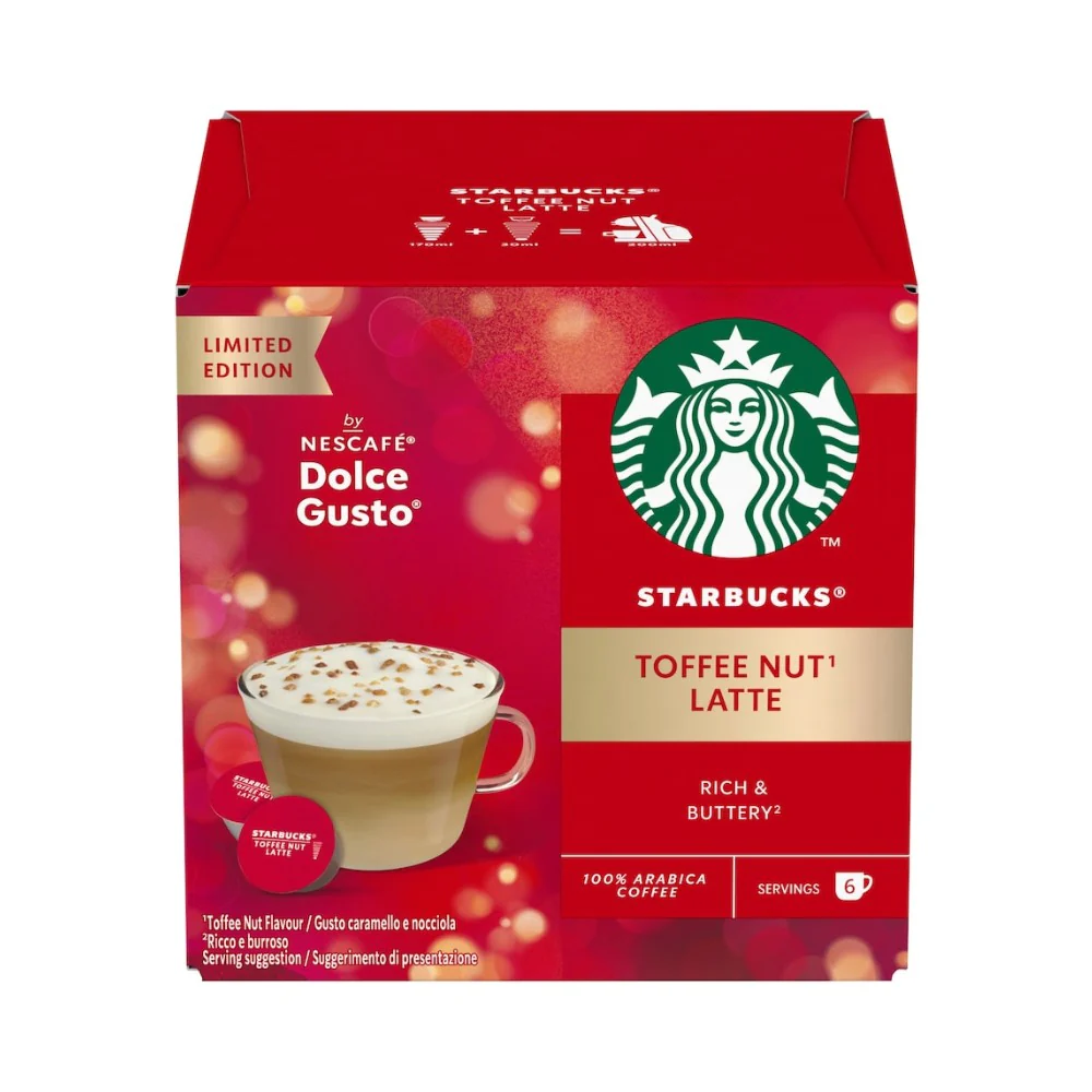 Starbucks Dolce Gusto Toffee Nut Latte Pods 12's 187g - Image 3