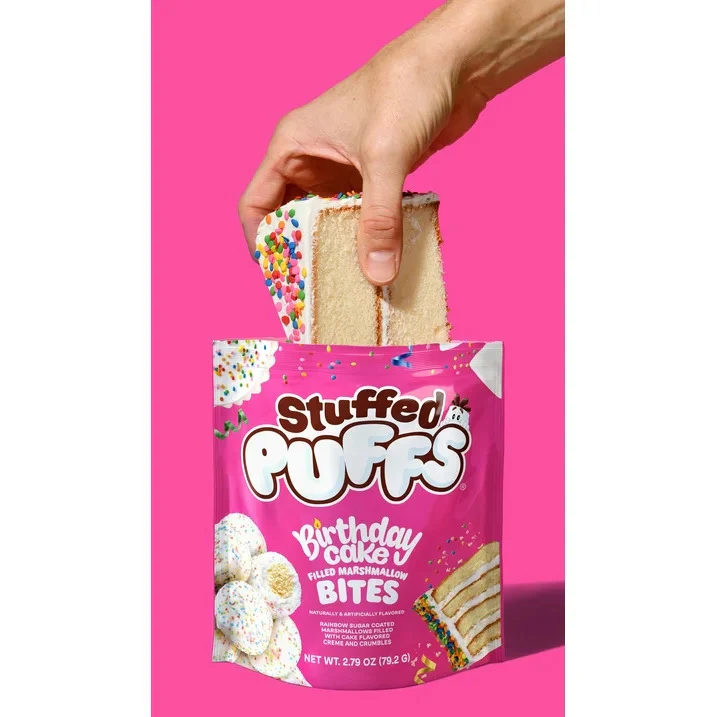 Stuffed Puffs Birthday Cake Bites peg Bag 2.68oz (76g) - Image 5