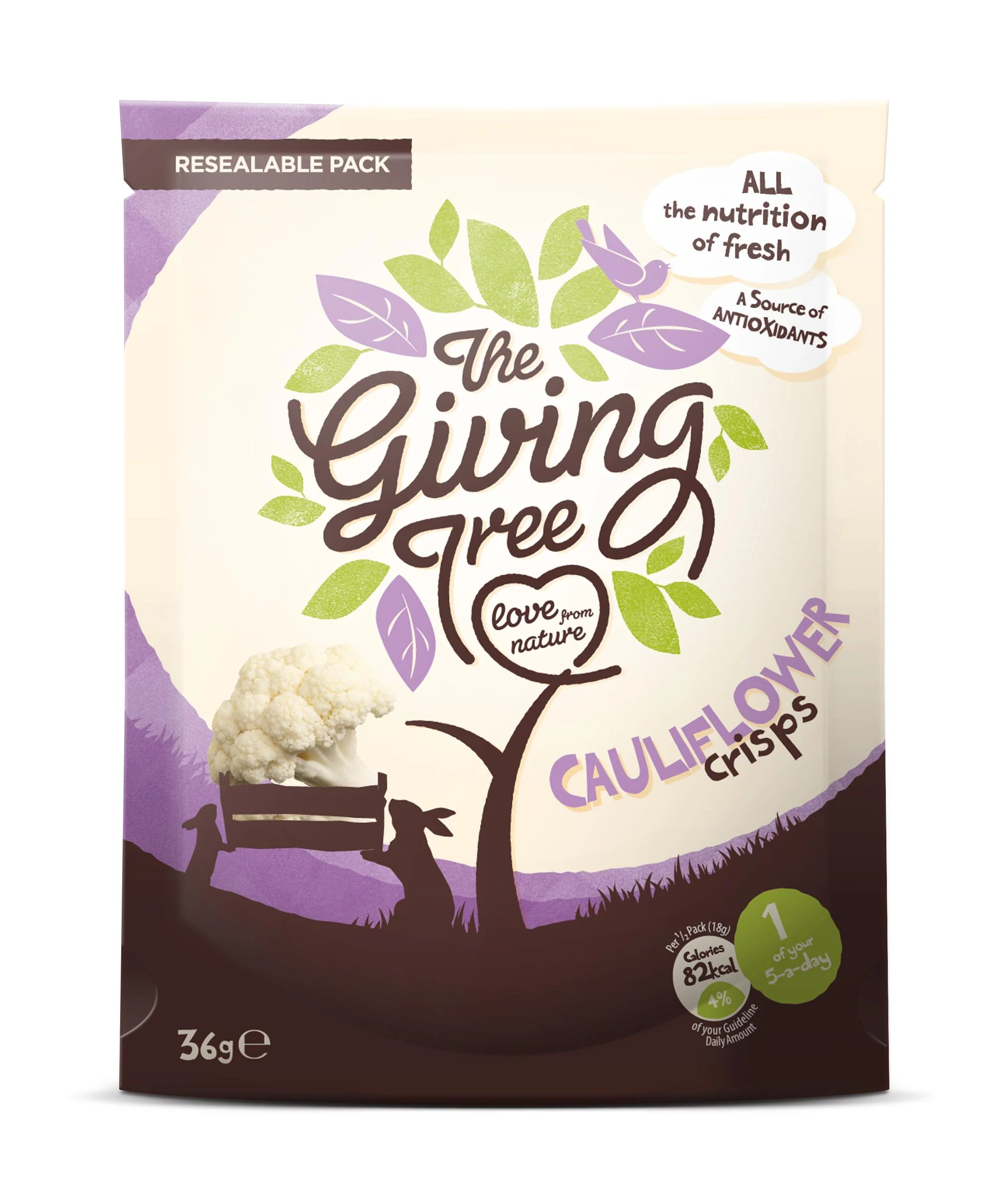 The Giving Tree Vaccum Fried Cauliflower Crisps 36g - Image 3