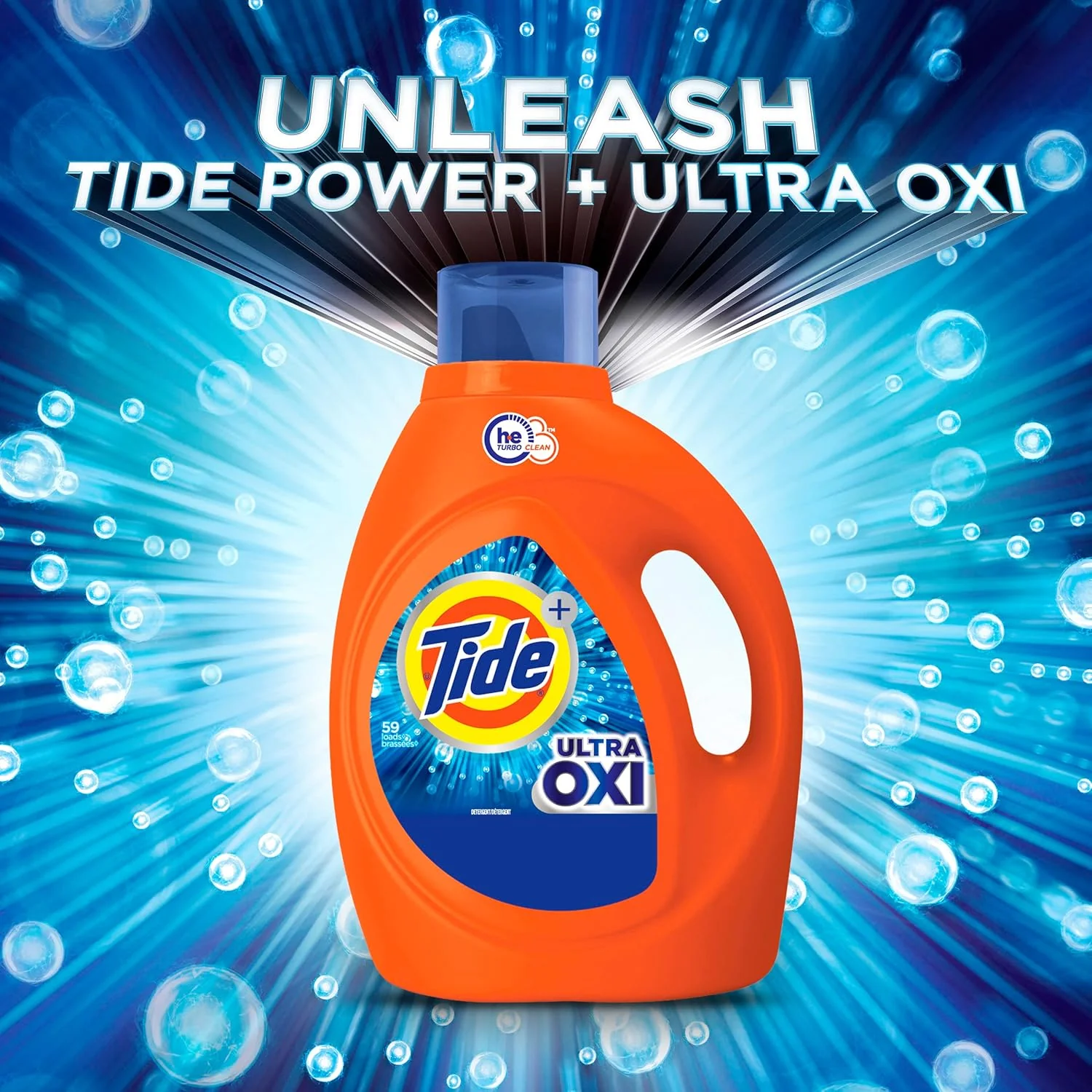 Tide Ultra Oxi Liquid Laundry Detergent, HE Compatible, 84oz (2.48L) 59 Loads - Image 5