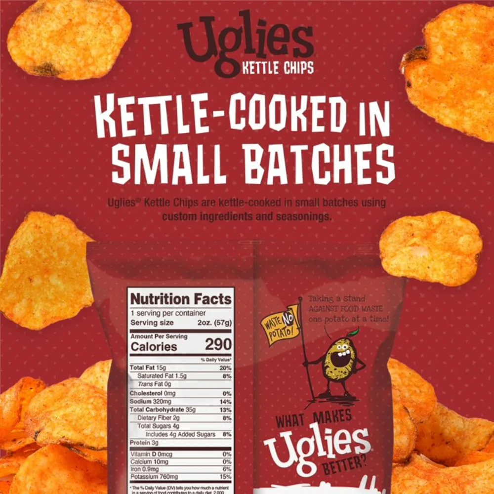 Uglies Kettle Sweet Potato Chips Bar-B-Que 2oz (57g) - Image 3