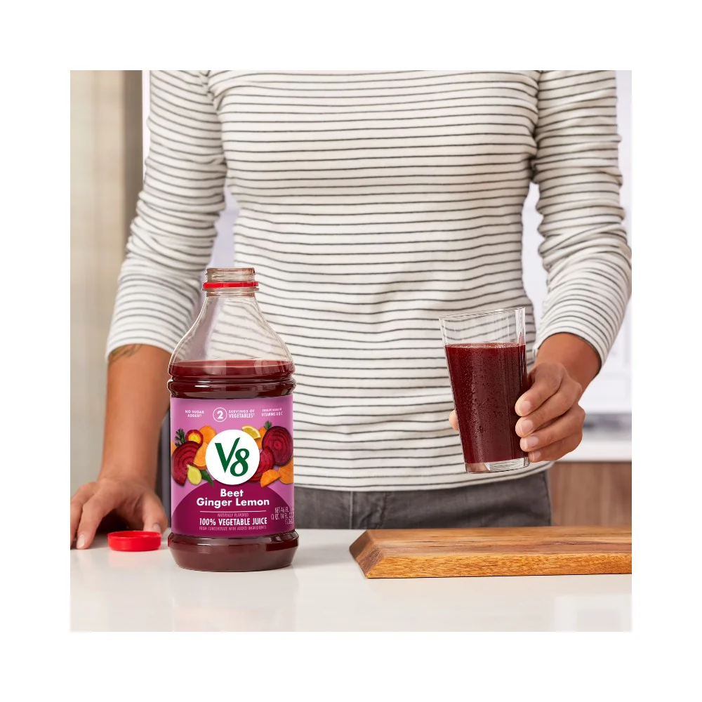 V8 Vegetable Juice Beet Ginger Lemon 46oz (1.36L) - Image 4