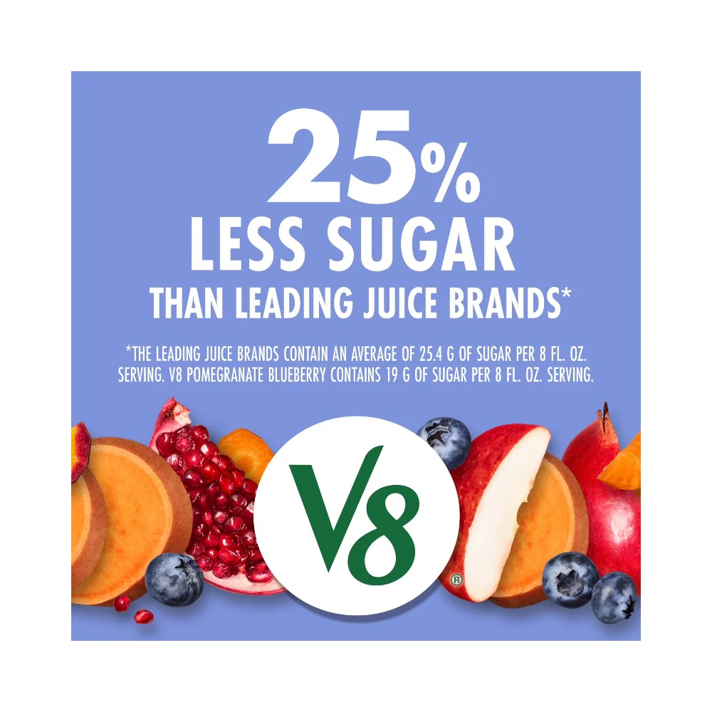 V8 Vegetable Juice Pomegranate Blueberry 46oz (1.36L) - Image 6