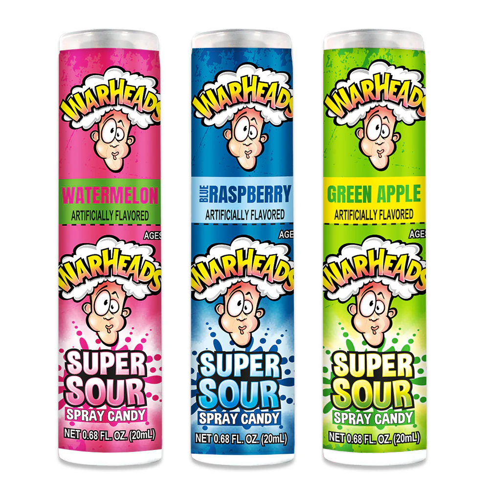 Warheads Spray Blue Raspberry, Watermelon & Apple 0.68oz (20ml) Case of 12 - Image 4