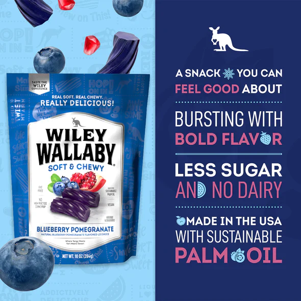 Wiley Wallaby Blueberry Pomegranate Licorice 7.05oz (200g) - Image 3