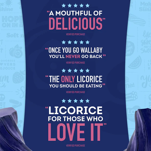 Wiley Wallaby Blueberry Pomegranate Licorice 7.05oz (200g) - Image 4