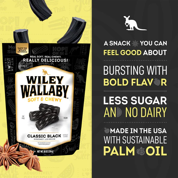 Wiley Wallaby Classic Black Licorice 7.05oz (200g) - Image 3