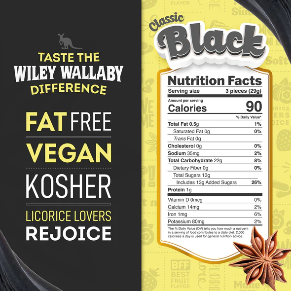 Wiley Wallaby Classic Black Licorice 7.05oz (200g) - Image 6