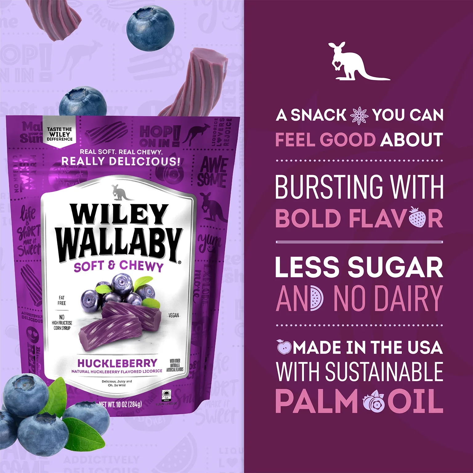 Wiley Wallaby Huckleberry Licorice 7.05oz (200g) - Image 3