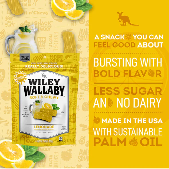 Wiley Wallaby Lemonade Licorice 7.05oz (200g) - Image 4