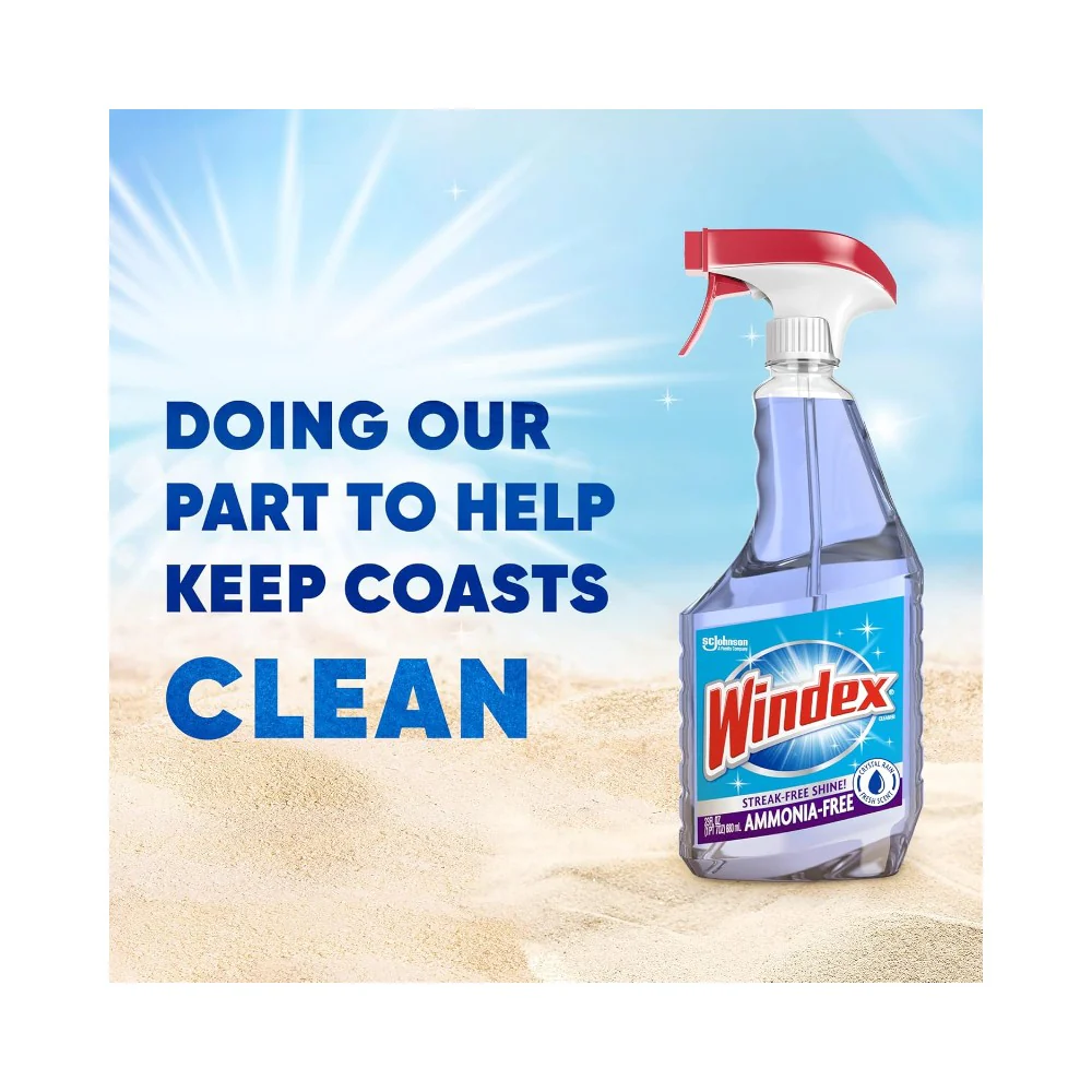 Windex Crystal Rain Glass Cleaner Spray 23oz (680ml) - Ammonia-Free - Image 2
