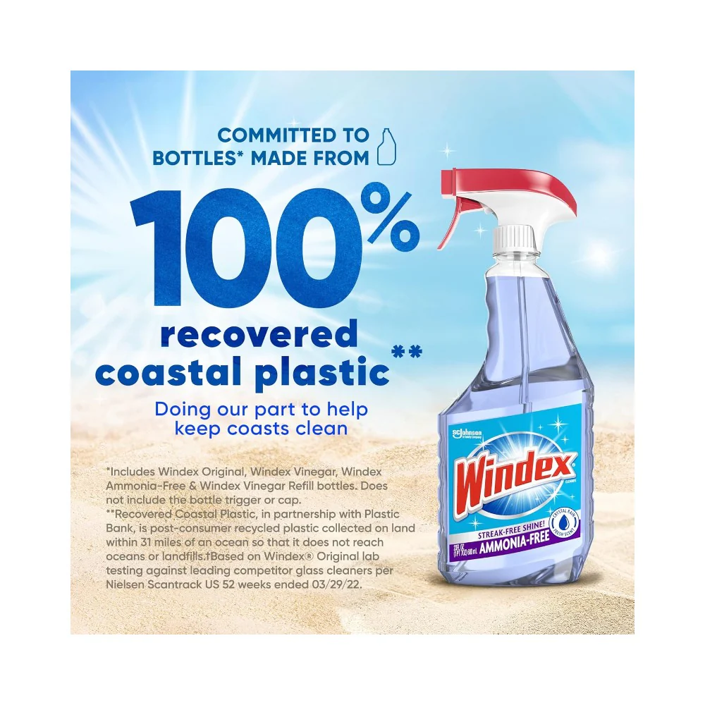 Windex Crystal Rain Glass Cleaner Spray 23oz (680ml) - Ammonia-Free - Image 5