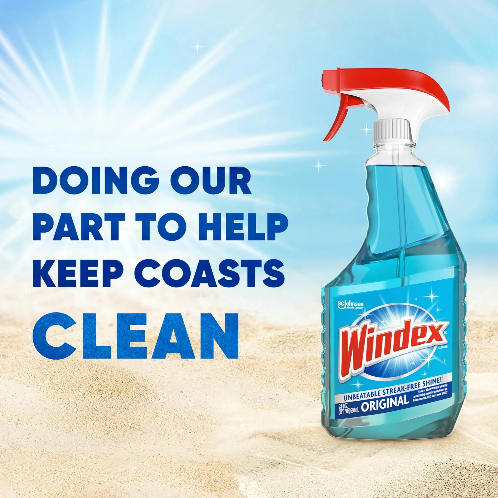 Windex Glass Window Cleaner I Essential Cleaning Supplies I Original Blue 23oz (680ml) - Image 6